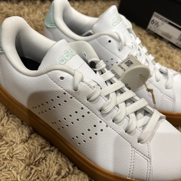 White Adidas Womens Advantage 2.0 Shoes Size 6.5 - Picture 8 of 14